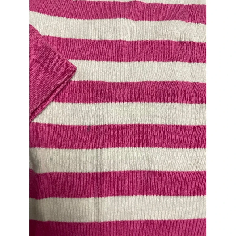 Hanna‎ Andersson pink striped long John pajama top 100/4